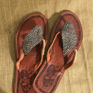 Kenyan hand made leather sandals